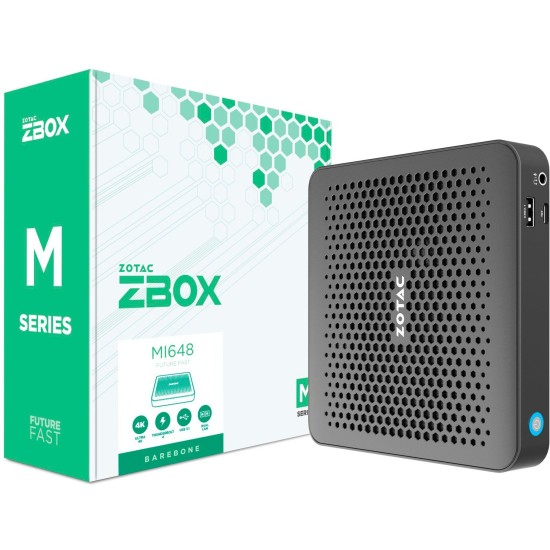 Zotac ZBOX edge MI648 Barebone Intel Core i5-1340P, 2x DDR5 SO-DIMM, 2x M.2, Intel Iris Xe Grafik, Thunderbolt 4, WIFI 6, Bluetooth 5.2, oOS
