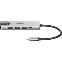 D-Link DUB-M520 USB-C Hub mit Ethernet und Powerdelivery, USB-Hub