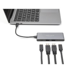 DeLOCK 4 Port USB Type-C™ Hub mit 2 x USB Typ-A und 2 x USB Type-C™ 10 Gbps, USB-Hub