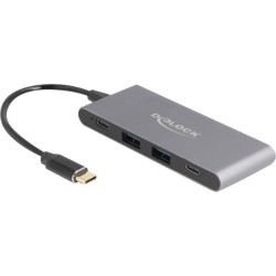 DeLOCK 4 Port USB Type-C™ Hub mit 2 x USB Typ-A und 2 x USB Type-C™ 10 Gbps, USB-Hub