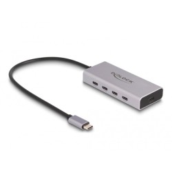 DeLOCK DeLock USB 10 Gbps USB Type-C Hub mit 4 x USB Type-C + 1 x USB Type-C PD 85 Watt, USB-Hub