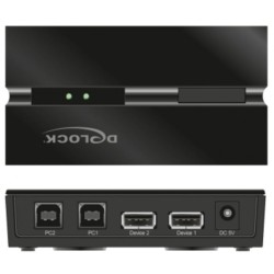 DeLOCK Delock USB 2.0 Switch f. 2 PC an 2Geräte, USB-Umschalter