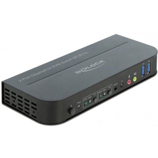 DeLOCK DisplayPort 1.4 KVM Switch 8K 30 Hz mit USB 3.2 Gen 1, KVM-Switch
