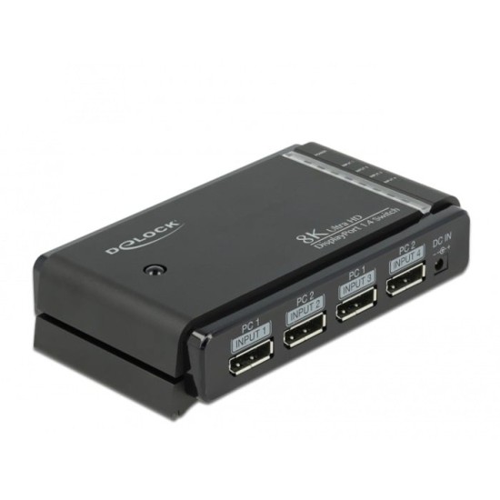 DeLOCK DisplayPort 1.4 Switch 2 x 2 DisplayPort in zu 1 x 2 DisplayPort out 8K, DisplayPort Switch