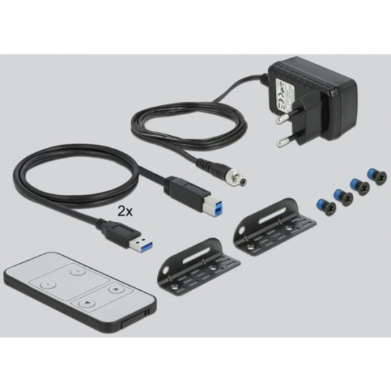 DeLOCK DisplayPort 1.4 KVM Switch 8K 30 Hz mit USB 3.2 Gen 1, KVM-Switch