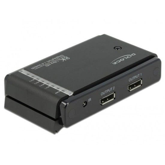 DeLOCK DisplayPort 1.4 Switch 2 x 2 DisplayPort in zu 1 x 2 DisplayPort out 8K, DisplayPort Switch
