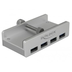 DeLOCK Externer USB 3.0 4 Port Hub mit Feststellschraube, USB-Hub