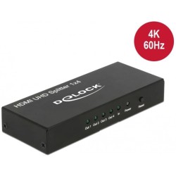 DeLOCK HDMI UHD Splitter 1 x HDMI in > 4 x HDMI out 4K, HDMI Splitter DeLOCK HDMI UHD Splitter 1 x HDMI in > 4 x HDMI out 4K, HDMI Splitter