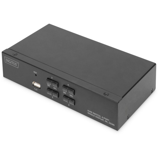 Digitus Desktop HDMI KVM Switch 4-Port, KVM-Switch