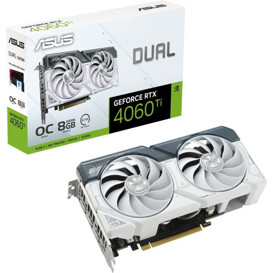 ASUS GeForce RTX 4060 Ti DUAL OC WHITE, Grafikkarte