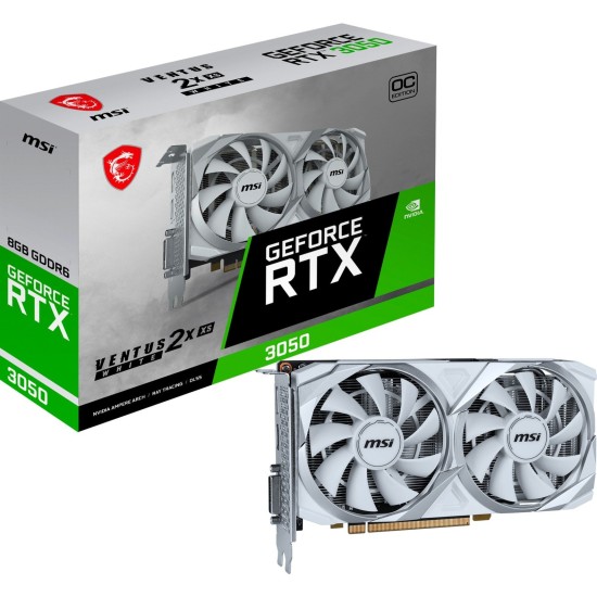 MSI GeForce RTX 3050 Ventus 2X XS WHITE 8G OC, Grafikkarte