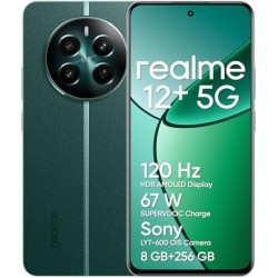 Realme 12+ 5G Pioneer Green Android Smartphone (12GB RAM, 512GB storage) 16.94 cm (6.67")