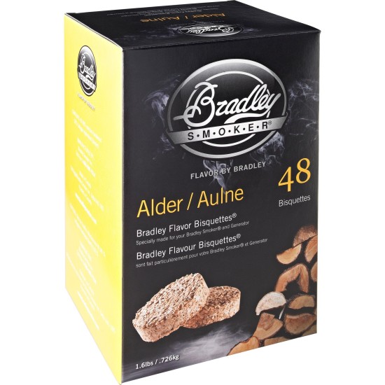 Bradley Erle Bisquetten, 48 Stück, Räucherholz