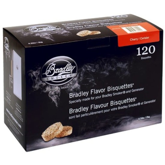 Bradley Kirsche Bisquetten, 120 Stück, Räucherholz