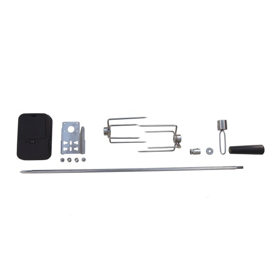 Moesta Rotisserie-Set für Smokin' PizzaRing, für 47cm + 50cm Kugelgrill, Grillspieß