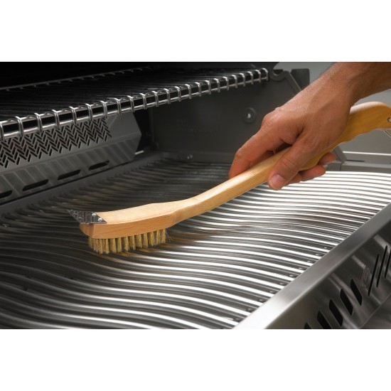 Napoleon Grill­-Reinigungsbürs­te mit Messingborsten, Holzgriff, Grill-Reinigungsbürste