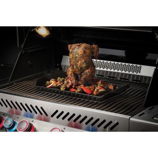 Napoleon Keramische Grillplatte 43 x 25cm, mit Geflügelhalter