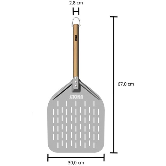 Unold Pizzaschieber 6881620, Grillbesteck