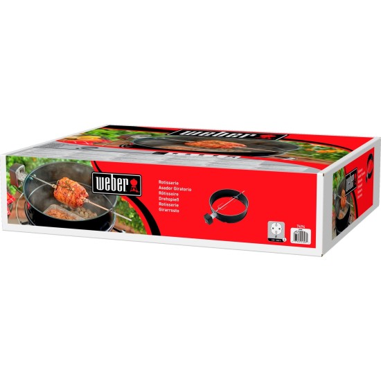Weber Drehspieß 7494 für Holzkohlegrills mit Ø 57cm, Grillspieß