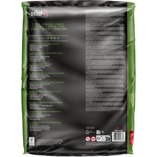 Weber Holzpellets Apfel, 8kg, Brennstoff