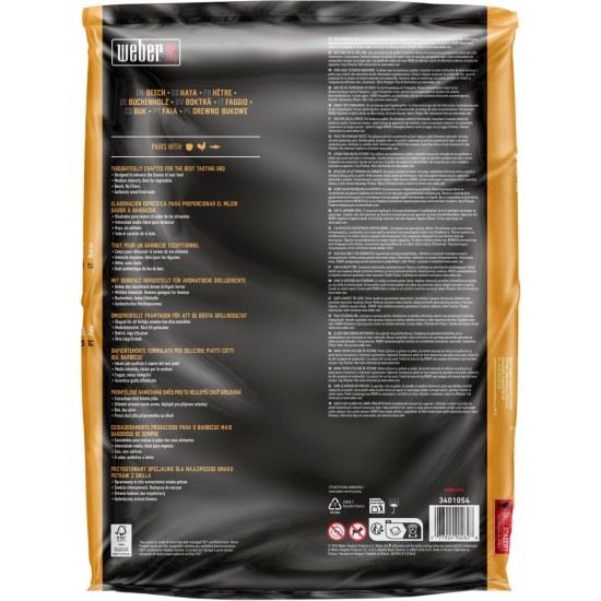 Weber Holzpellets Buche, 8kg, Brennstoff