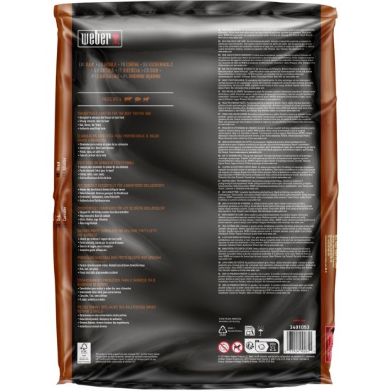 Weber Holzpellets Eiche, 8kg, Brennstoff