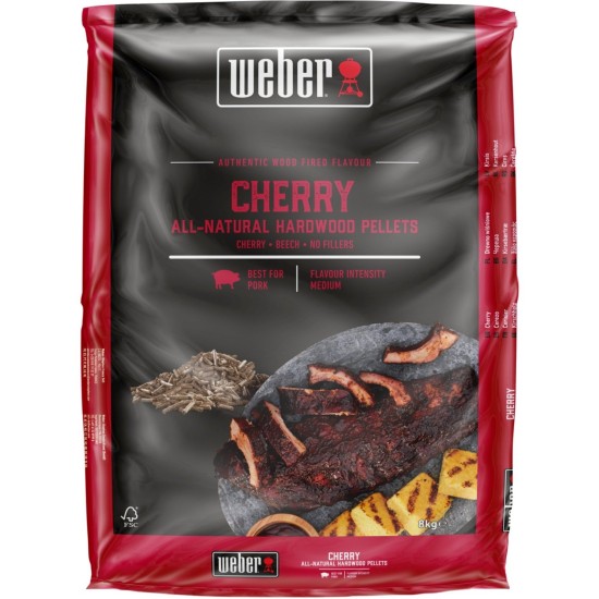 Weber Holzpellets Kirsche, 8kg, Brennstoff