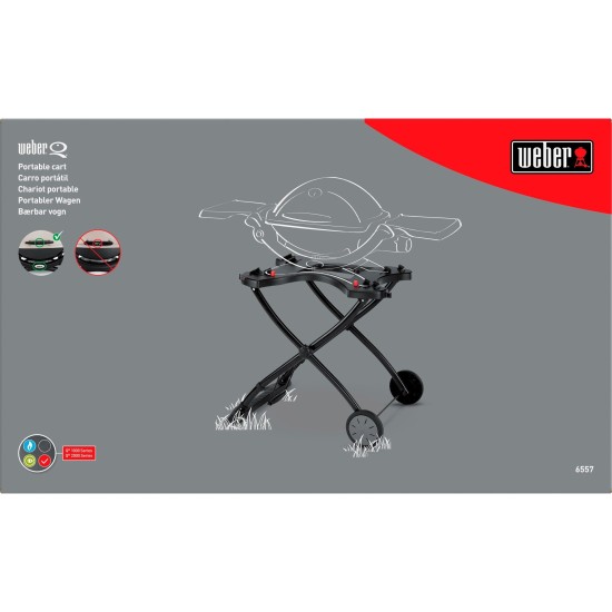 Weber Rollwagen Standard 6557, für Q1000 / Q2000 Serie, Camping-Untergestell