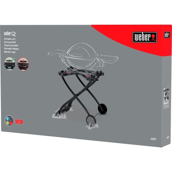 Weber Rollwagen Standard 6557, für Q1000 / Q2000 Serie, Camping-Untergestell