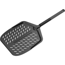 Witt Pizzaschieber perforiert 14", Black Edition, mit Softgriff, Grillbesteck