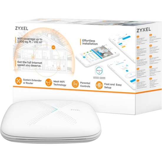 Zyxel WSQ50 Multy X AC3000 Tri-Band WLAN-System Erweiterung, Mesh Router