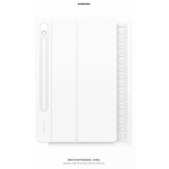 Samsung EF-DX725 Book Cover Keyboard for Galaxy Tab S9/9 FE white