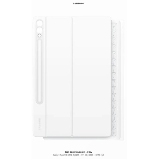 Samsung EF-DX825 Book Cover Keyboard for Galaxy Tab S10+/S9+/S9 FE+ white