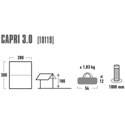 High Peak Sonnensegel Capri 3.0, UV80