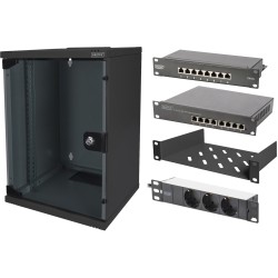 Digitus 25,4 cm (10") Set 2 B 9HE, IT-Schrank