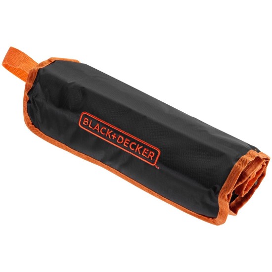 BLACK+DECKER Mechaniker-Set mit Rolltasche, 76-teilig, Werkzeug-Set