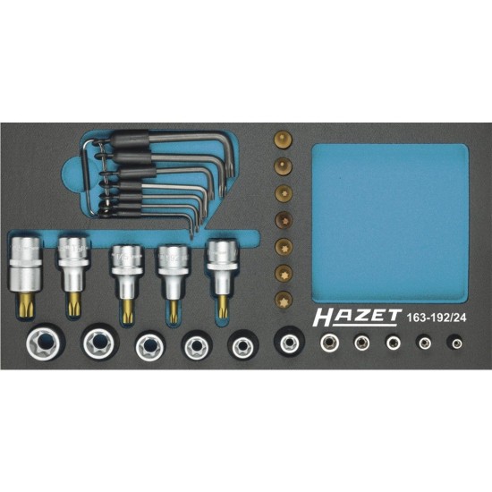 Hazet Steckschlüsseleinsatz-Satz TORX 163-192/24, Größe 1/3