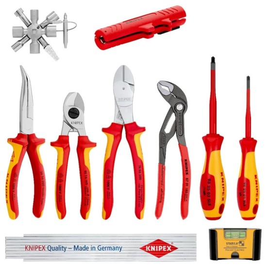 KNIPEX Erweiterungs-Set Elektro I, 10-teilig, Werkzeug-Set