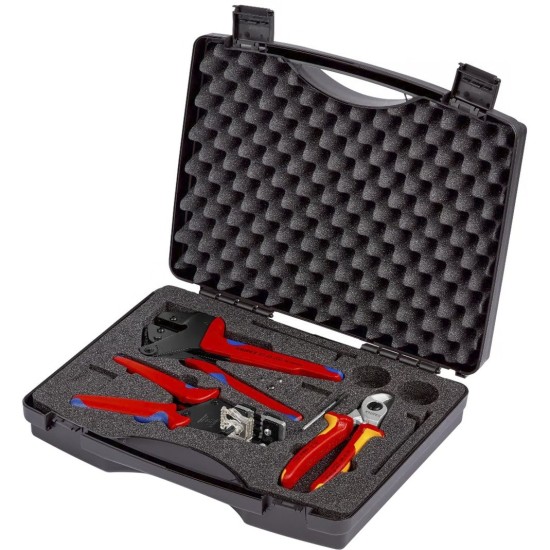 KNIPEX Werkzeugkoffer für Photovoltaik, 3-teilig, Werkzeug-Set
