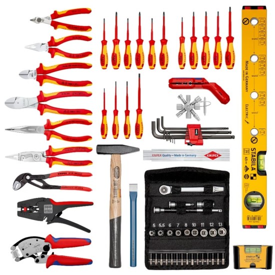 KNIPEX Werkzeugkoffer "BIG Basic Move" ElektroPlus, 68-teilig, Werkzeug-Set