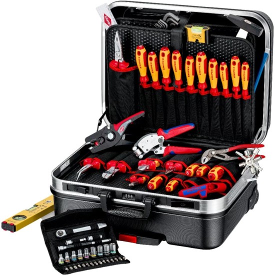KNIPEX Werkzeugkoffer "BIG Basic Move" ElektroPlus, 68-teilig, Werkzeug-Set