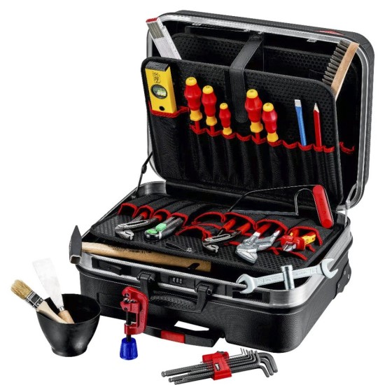 KNIPEX Werkzeugkoffer "BIG Basic Move" Sanitär, 31-teilig, Werkzeug-Set