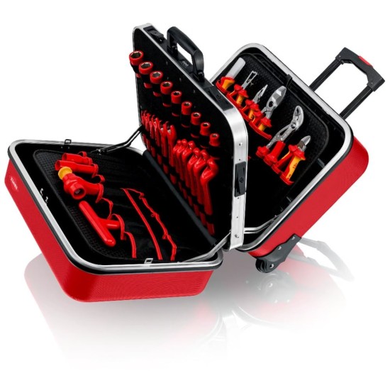 KNIPEX Werkzeugkoffer "BIG Twin Move RED" Elektro Kompetenz, 42-teilig, Werkzeug-Set