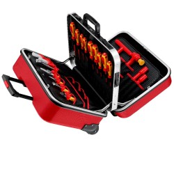 KNIPEX Werkzeugkoffer "BIG Twin Move RED" Elektro Kompetenz, 42-teilig, Werkzeug-Set