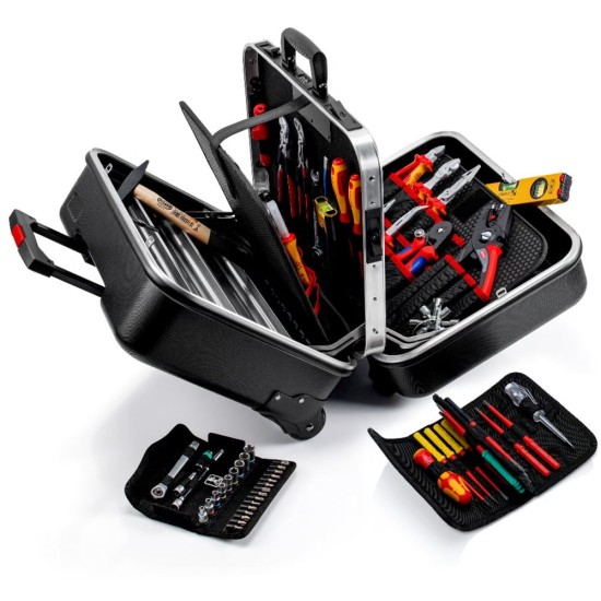 KNIPEX Werkzeugkoffer "BIG Twin Move" Elektro, 63-teilig, Werkzeug-Set