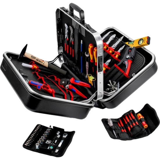 KNIPEX Werkzeugkoffer "BIG Twin Move" Elektro, 63-teilig, Werkzeug-Set