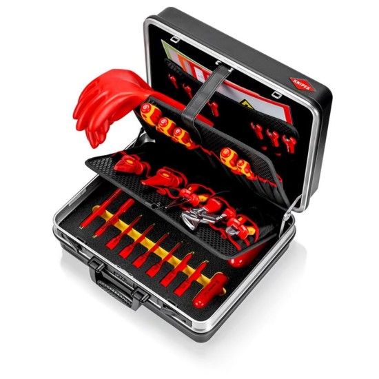KNIPEX Werkzeugkoffer "Basic" E-Mobilität, 34-teilig, Werkzeug-Set