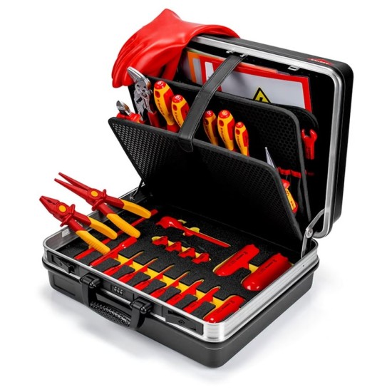 KNIPEX Werkzeugkoffer "Basic" E-Mobilität, 34-teilig, Werkzeug-Set
