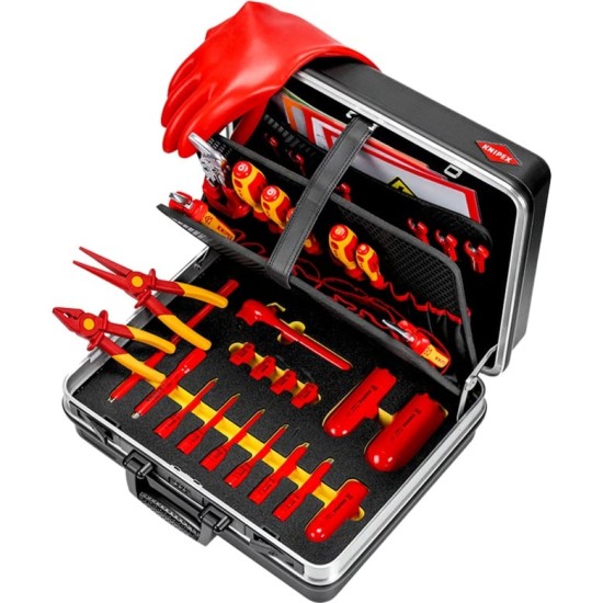 KNIPEX Werkzeugkoffer "Basic" E-Mobilität, 34-teilig, Werkzeug-Set