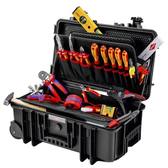 KNIPEX Werkzeugkoffer "Robust26 Move" Elektro, 22-teilig, Werkzeug-Set